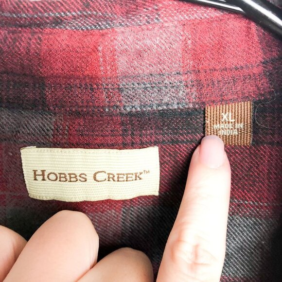 Hobbs Creek Plaid Button Down Flannel Shirt Shacket - Picture 5 of 7